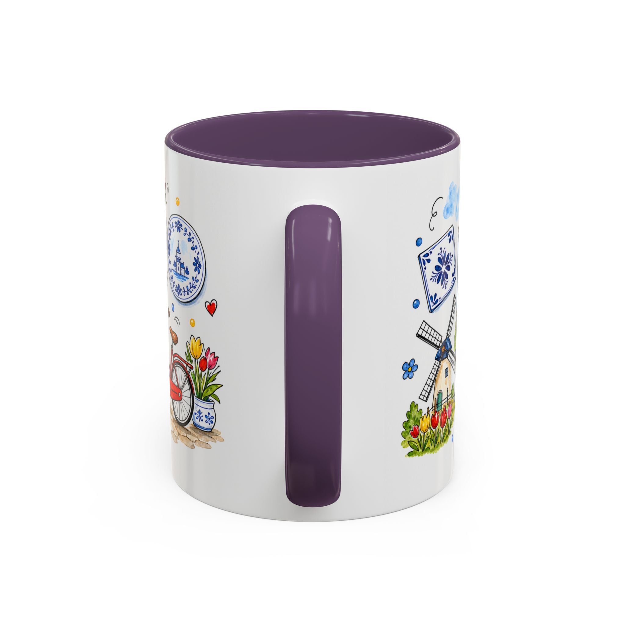 Amsterdam Travel Mug | European City Souvenir Accent Coffee Mug | 11oz 15oz Ceramic Cup