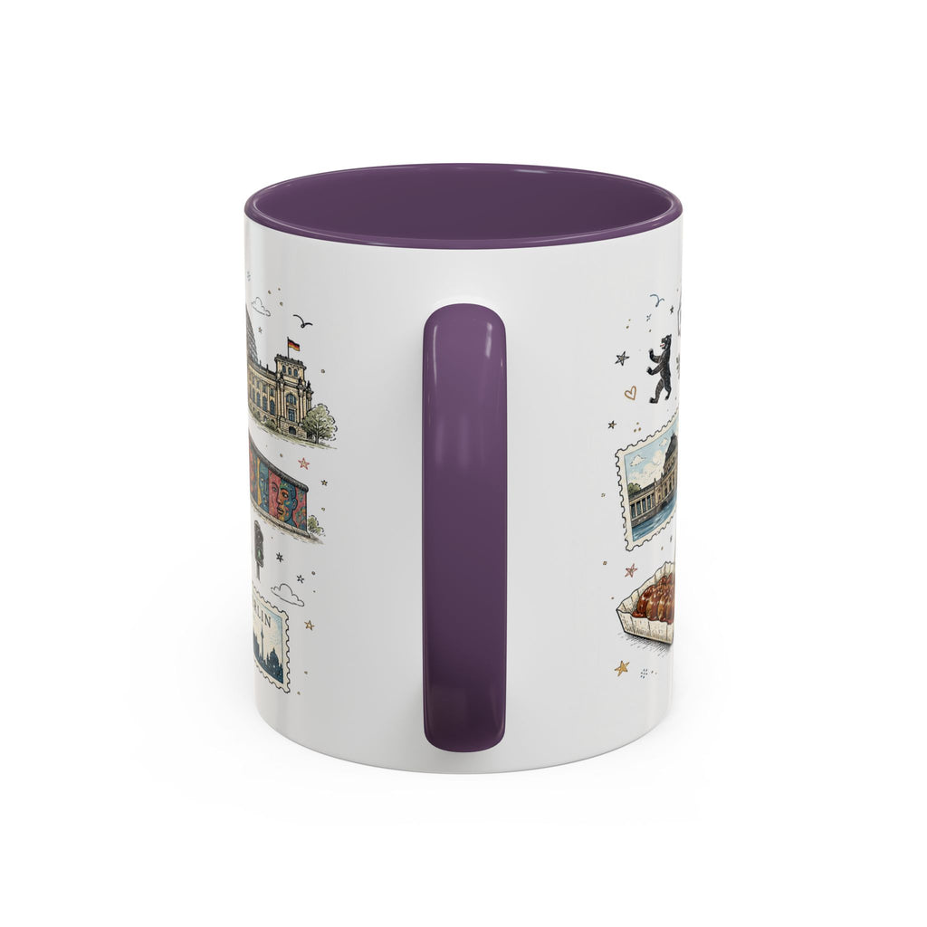 Berlin Coffee Mug | Germany Souvenir Travel Gift | Accent Color Ceramic 11oz 15oz