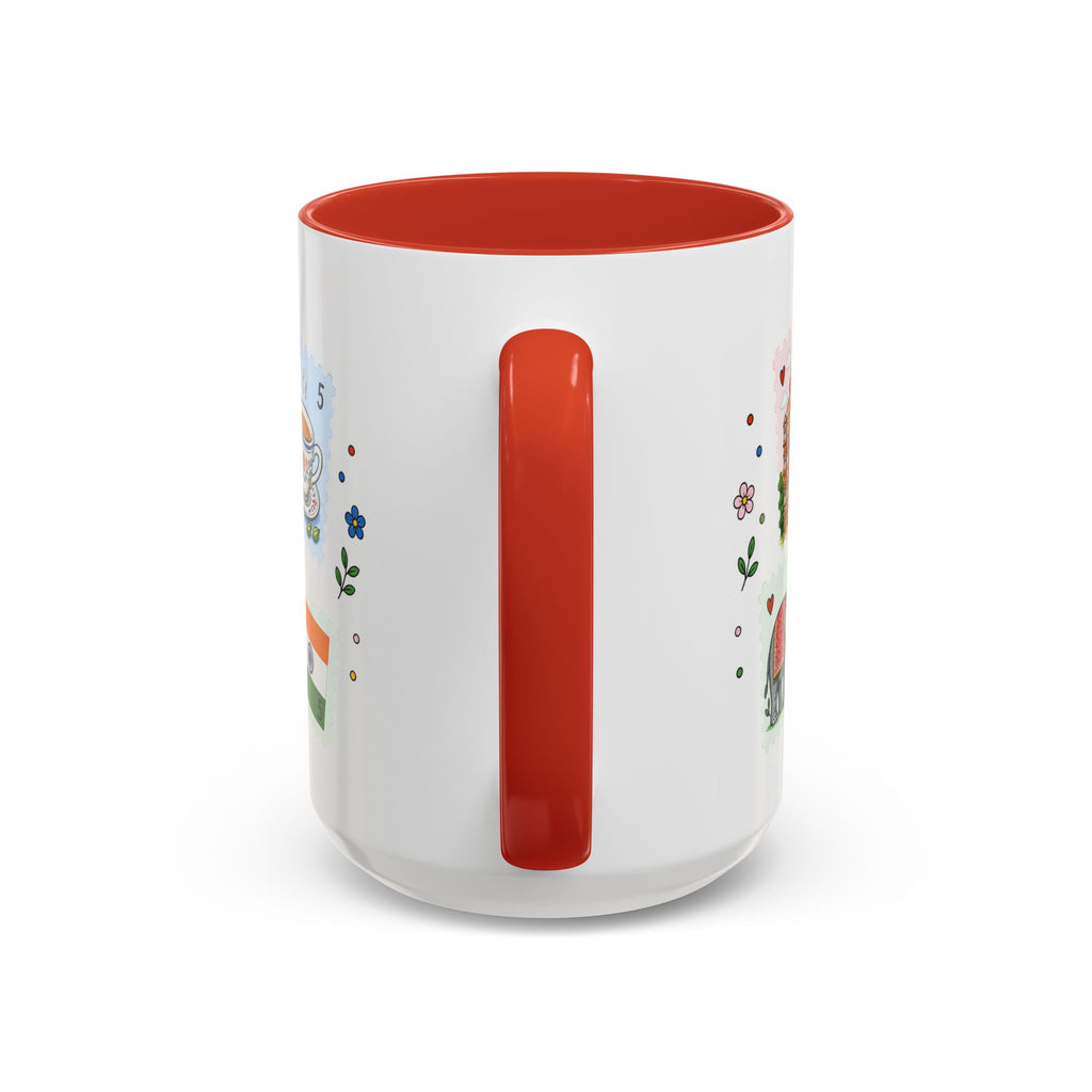 Jaipur Coffee Mug | Postage Stamp Collage Mug | Travel Souvenir Accent Cup 11oz 15oz