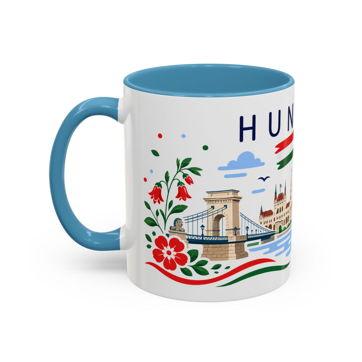 Hungary Coffee Mug | Travel Souvenir Accent Mug | Country Gift Ceramic Cup 11oz 15oz