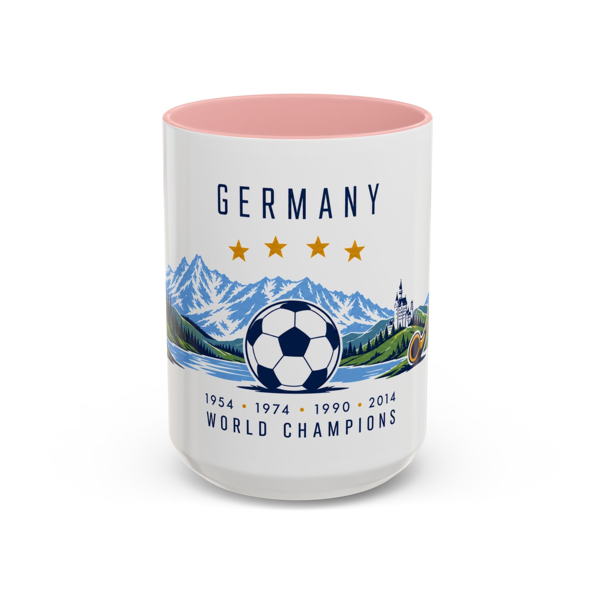 Germany World Champions Mug | Four Time Soccer Champion Gift | German Football Fan Cup | 1954–2014 | 11oz 15oz Accent Mug