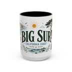 Big Sur Coffee Mug | Travel Destination Souvenir Gift | Accent Color Ceramic 11oz 15oz