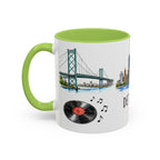 Detroit Illustrated Travel Mug | City Souvenir Accent Coffee Mug | 11oz 15oz Ceramic Cup