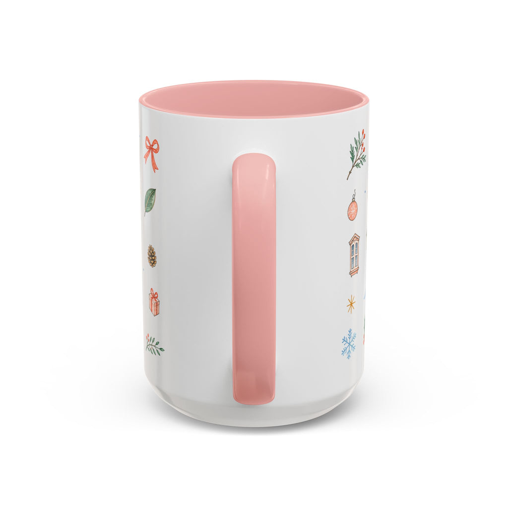 Philadelphia Christmas Mug | Watercolor Travel Souvenir | Holiday Gift | Accent Ceramic Coffee Cup 11oz 15oz