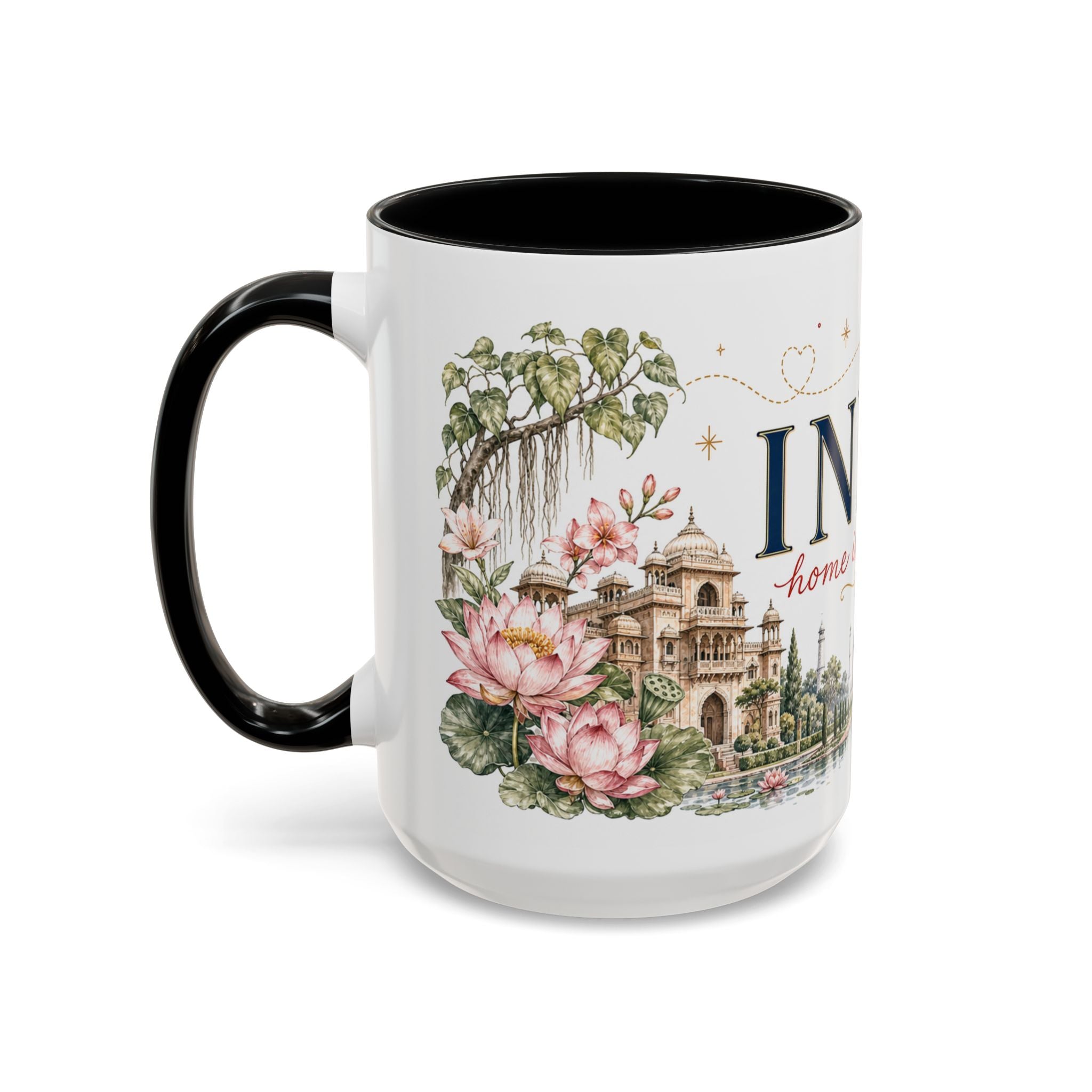 India Home Country Mug | Moving Away Gift | Long Distance Friendship | 11 oz 15 oz Accent Mug