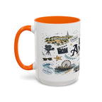 Los Angeles Coffee Mug | California Souvenir City Gift | Accent Color Ceramic 11oz 15oz