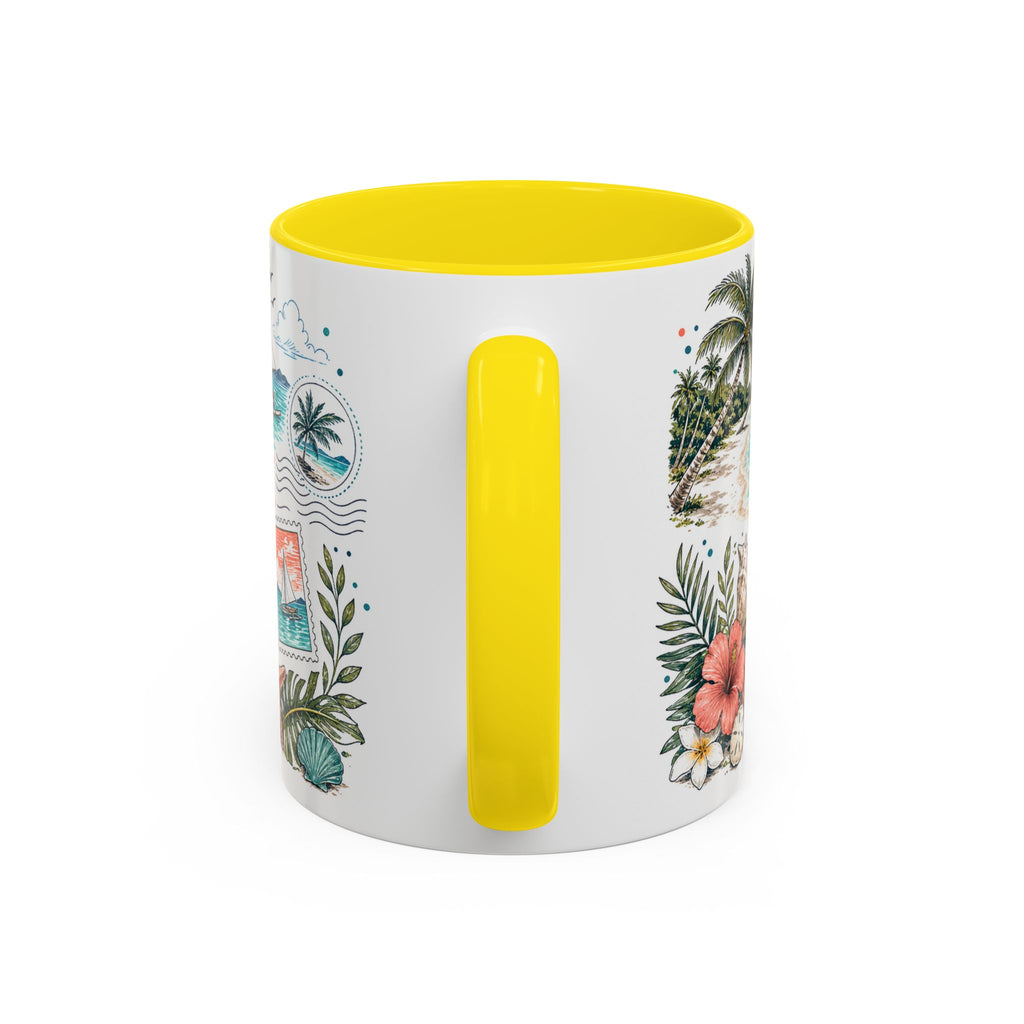 Boracay Coffee Mug | Travel Destination Souvenir Gift | Accent Color Ceramic 11oz 15oz