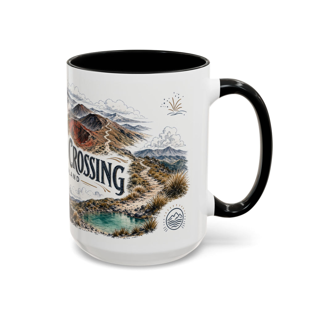 Tongariro Crossing Mug, New Zealand Travel Souvenir, Bucket List Gift, Accent Ceramic Coffee Mug 11oz 15oz