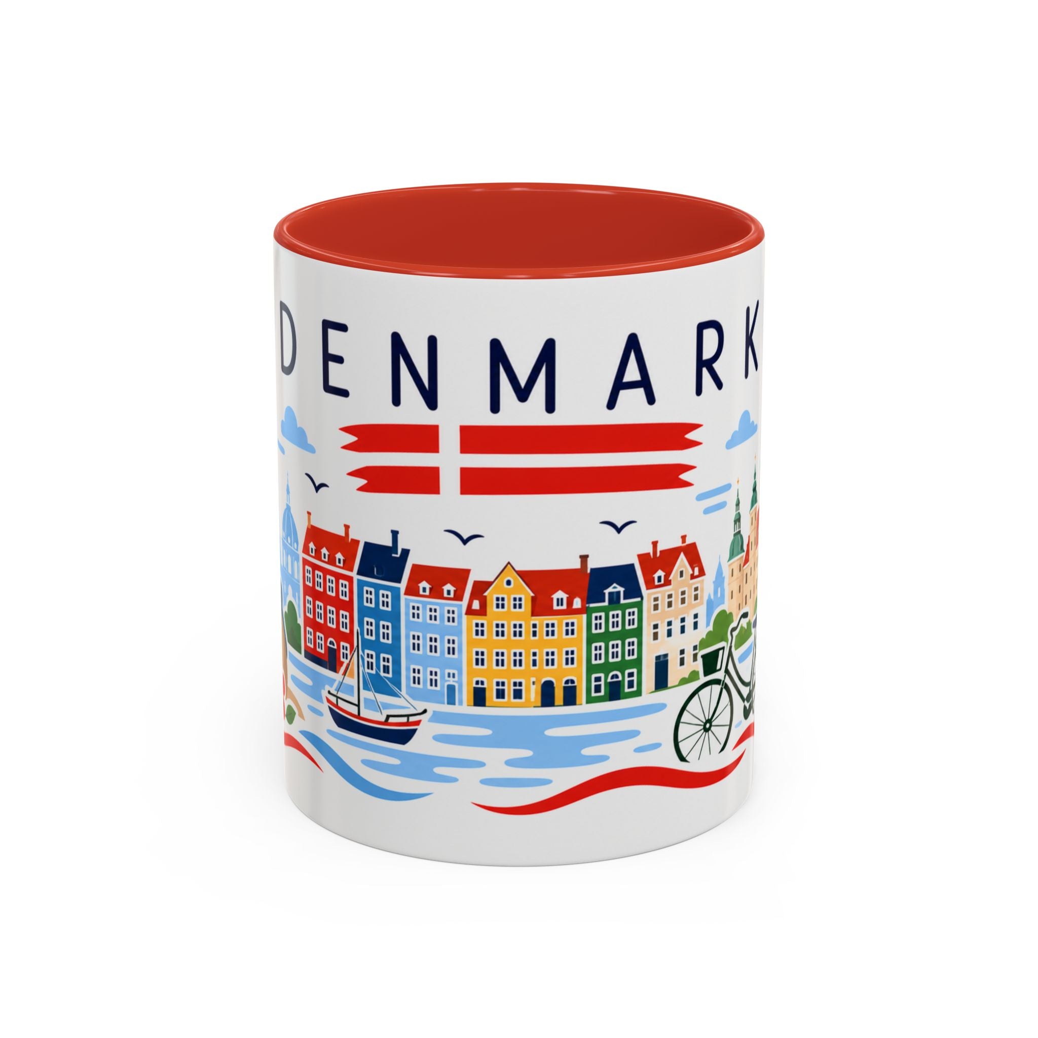 Denmark Coffee Mug | Travel Souvenir Accent Mug | Country Gift Ceramic Cup 11oz 15oz