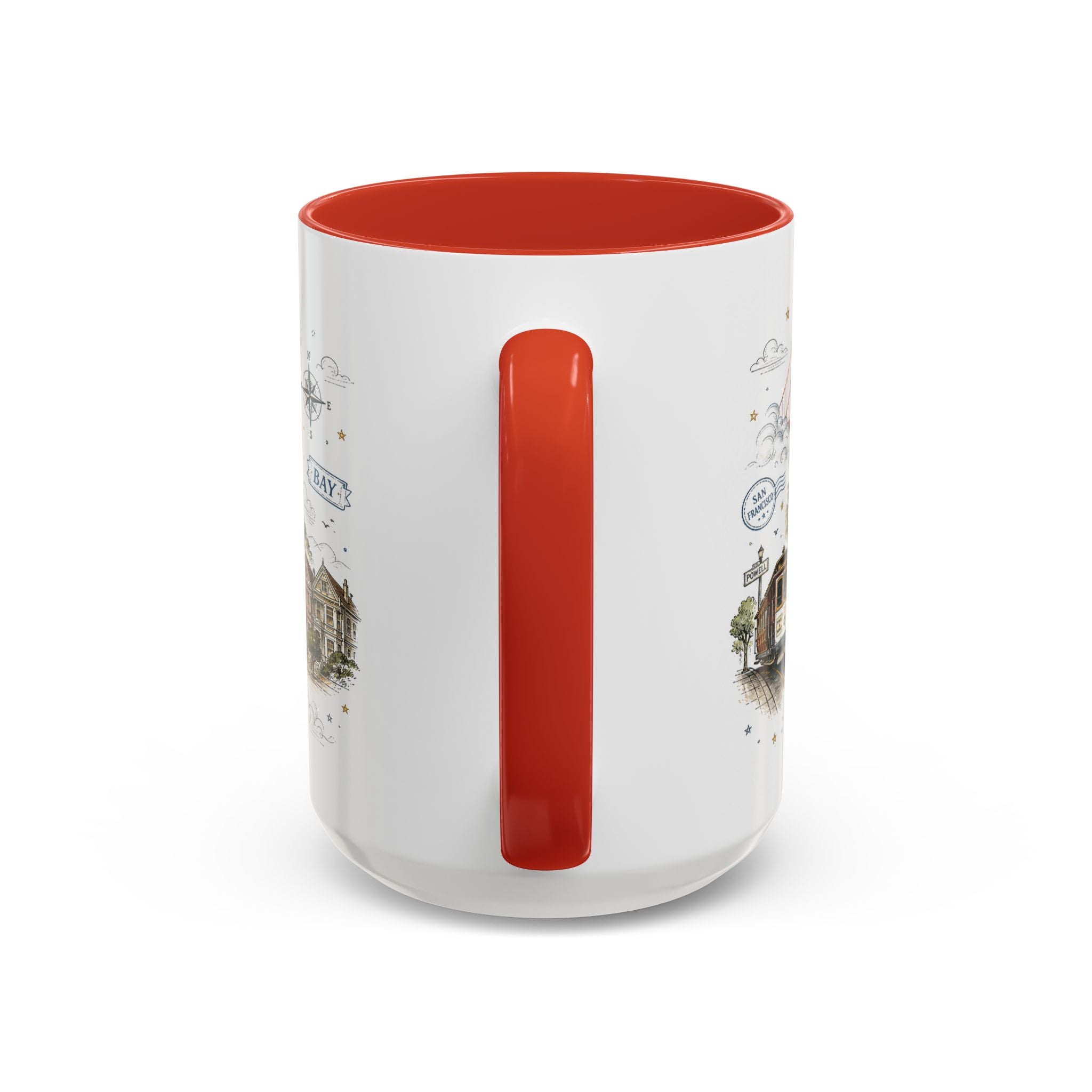 San Francisco Coffee Mug | California Souvenir Travel Gift | Accent Color Ceramic 11oz 15oz