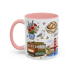 San Francisco Illustrated Travel Mug | City Souvenir Accent Coffee Mug | 11oz 15oz Ceramic Cup