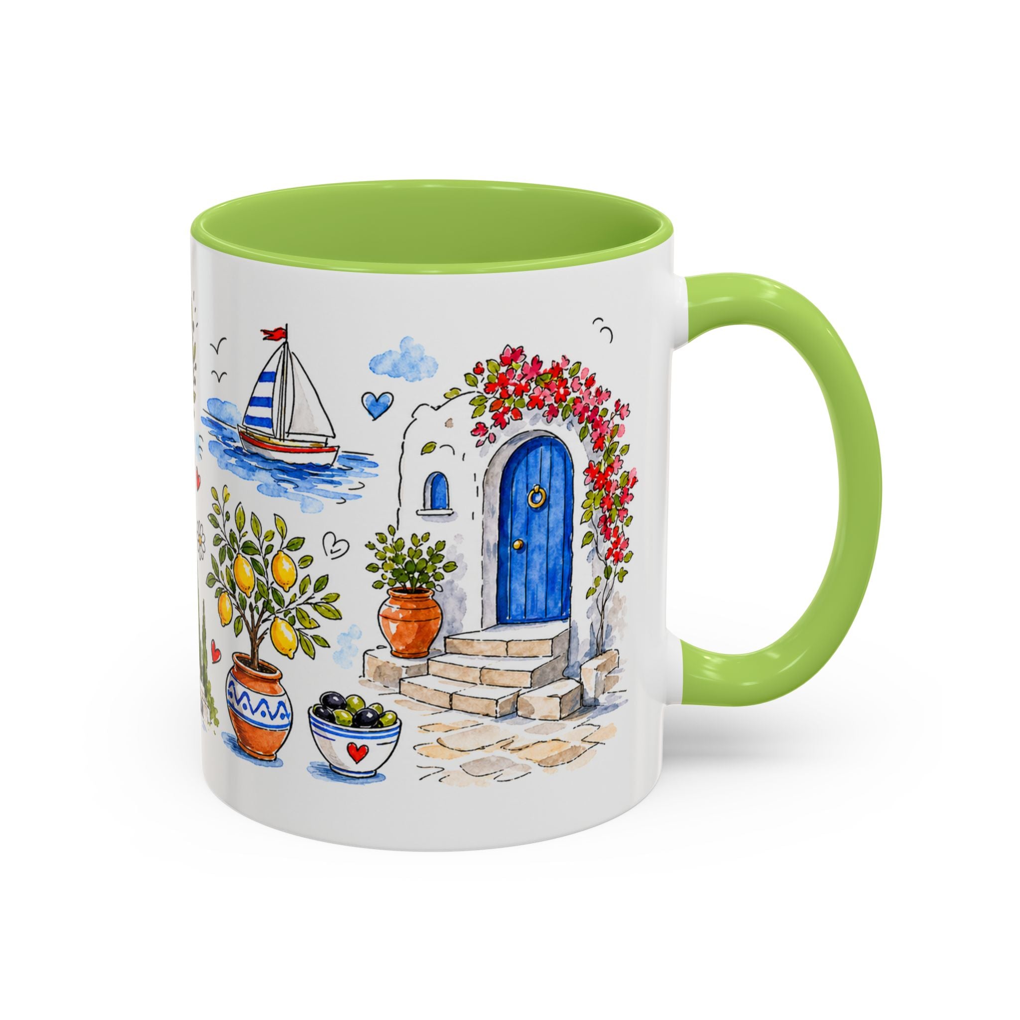 Athens Travel Mug | European City Souvenir Accent Coffee Mug | 11oz 15oz Ceramic Cup