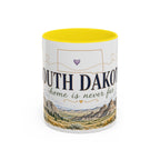 South Dakota State Map Mug | Botanical Accents, Homesick Gift (11oz or 15oz)