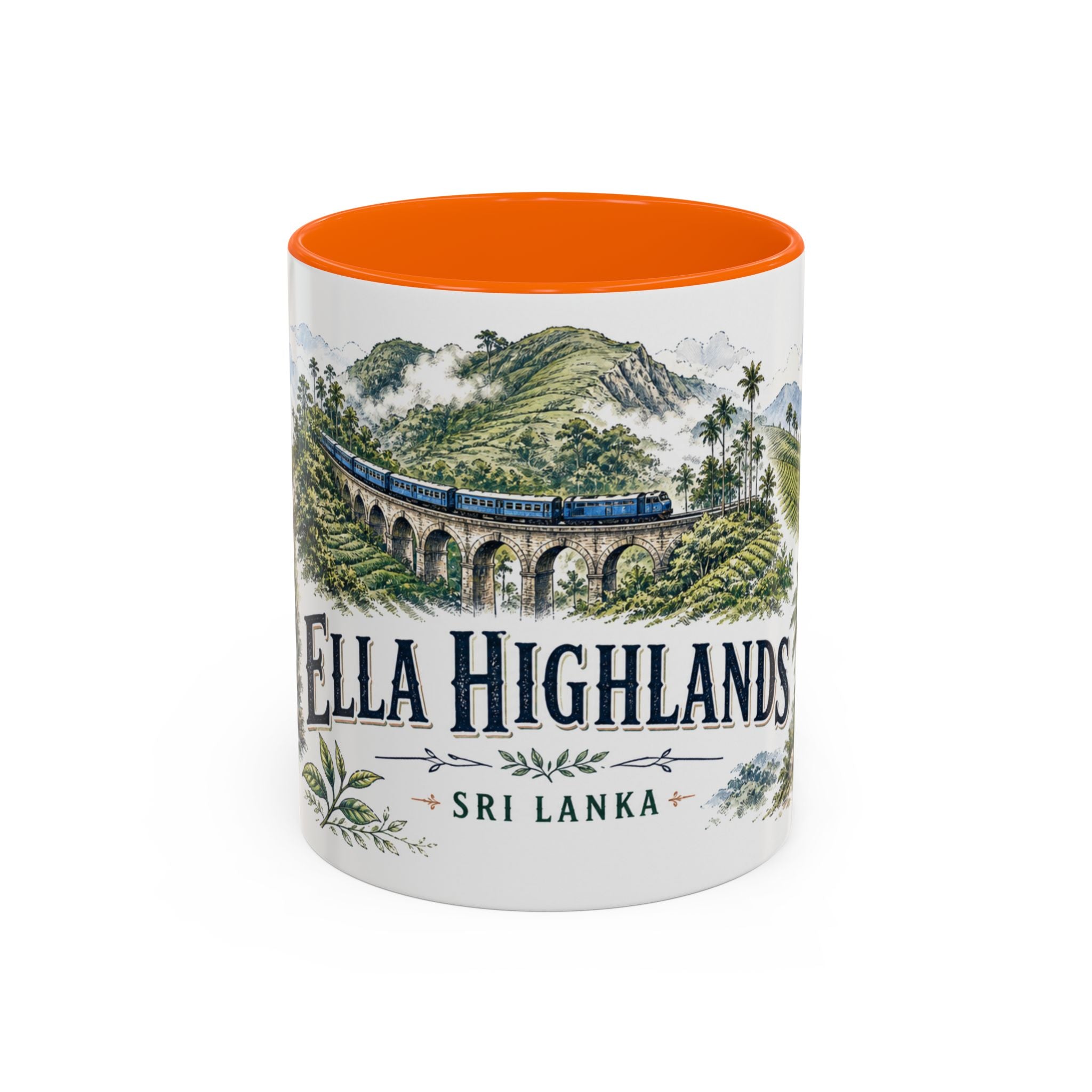 Ella Highlands Mug, Sri Lanka Travel Souvenir, Bucket List Gift, Accent Ceramic Coffee Mug 11oz 15oz
