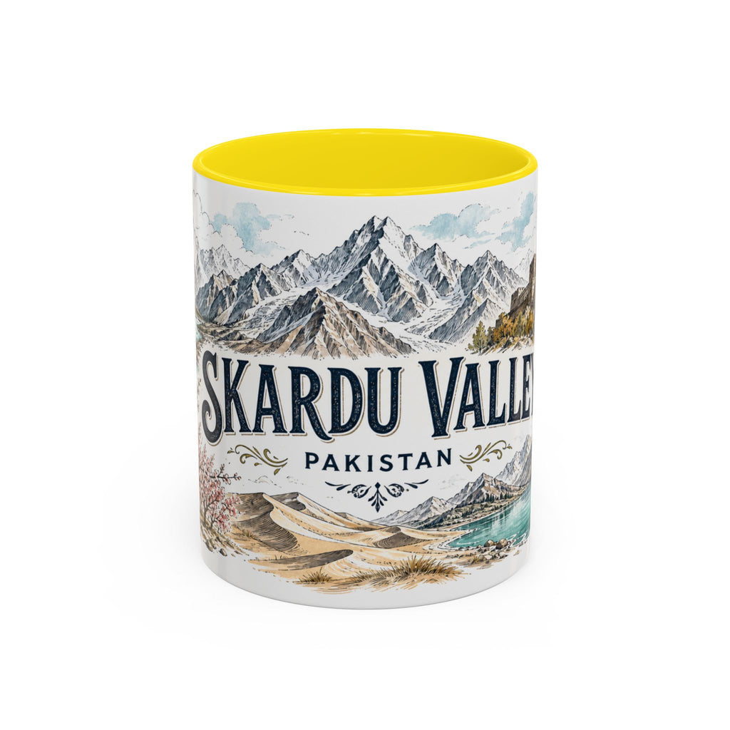 Skardu Valley Mug, Pakistan Travel Souvenir, Bucket List Gift, Accent Ceramic Coffee Mug 11oz 15oz