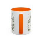 North Carolina State Map Mug | Moving Away, Homesick Gift | Botanical Accent Coffee Cup