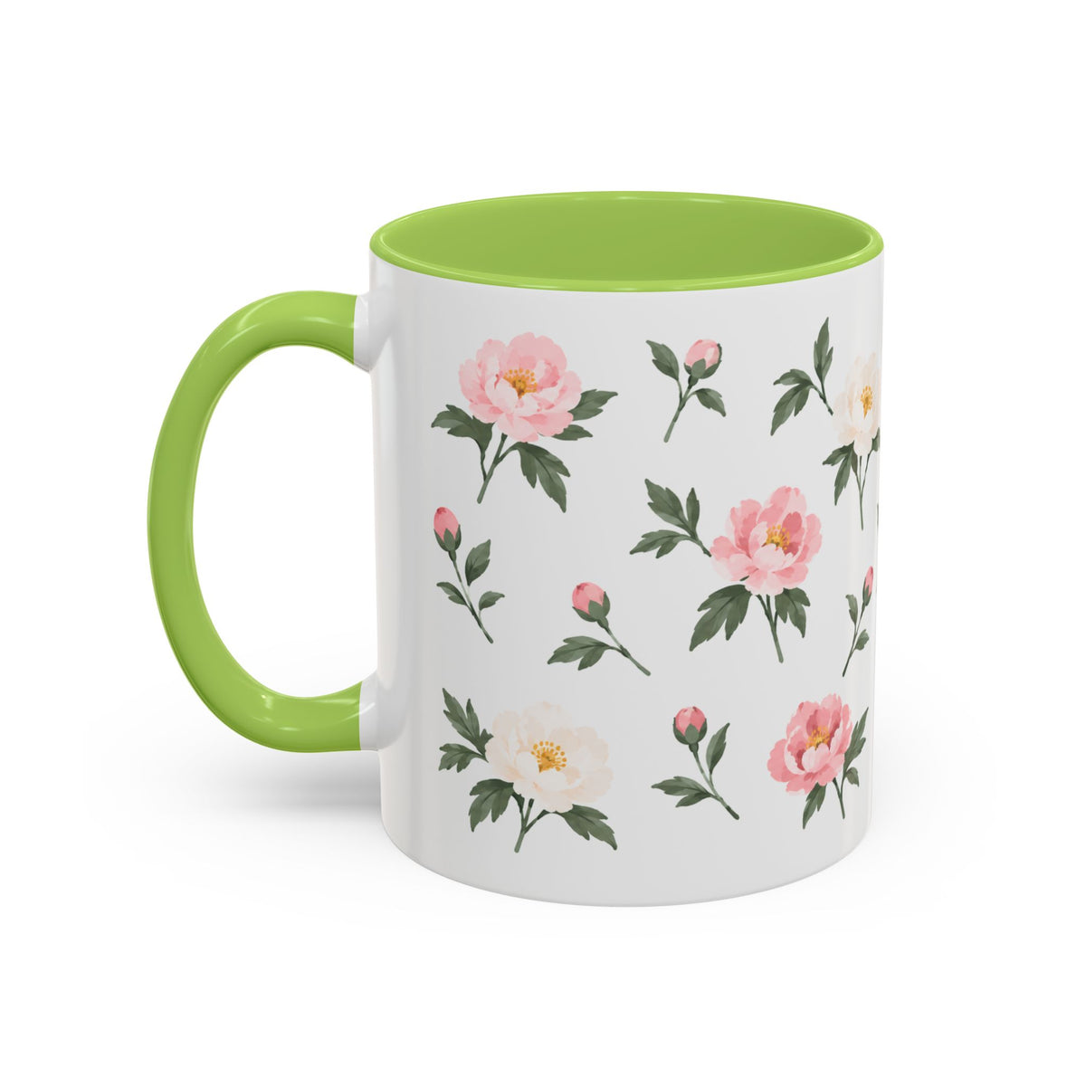 Indiana Peony Mug, State Flower Floral Coffee Cup, 11oz Botanical Gift