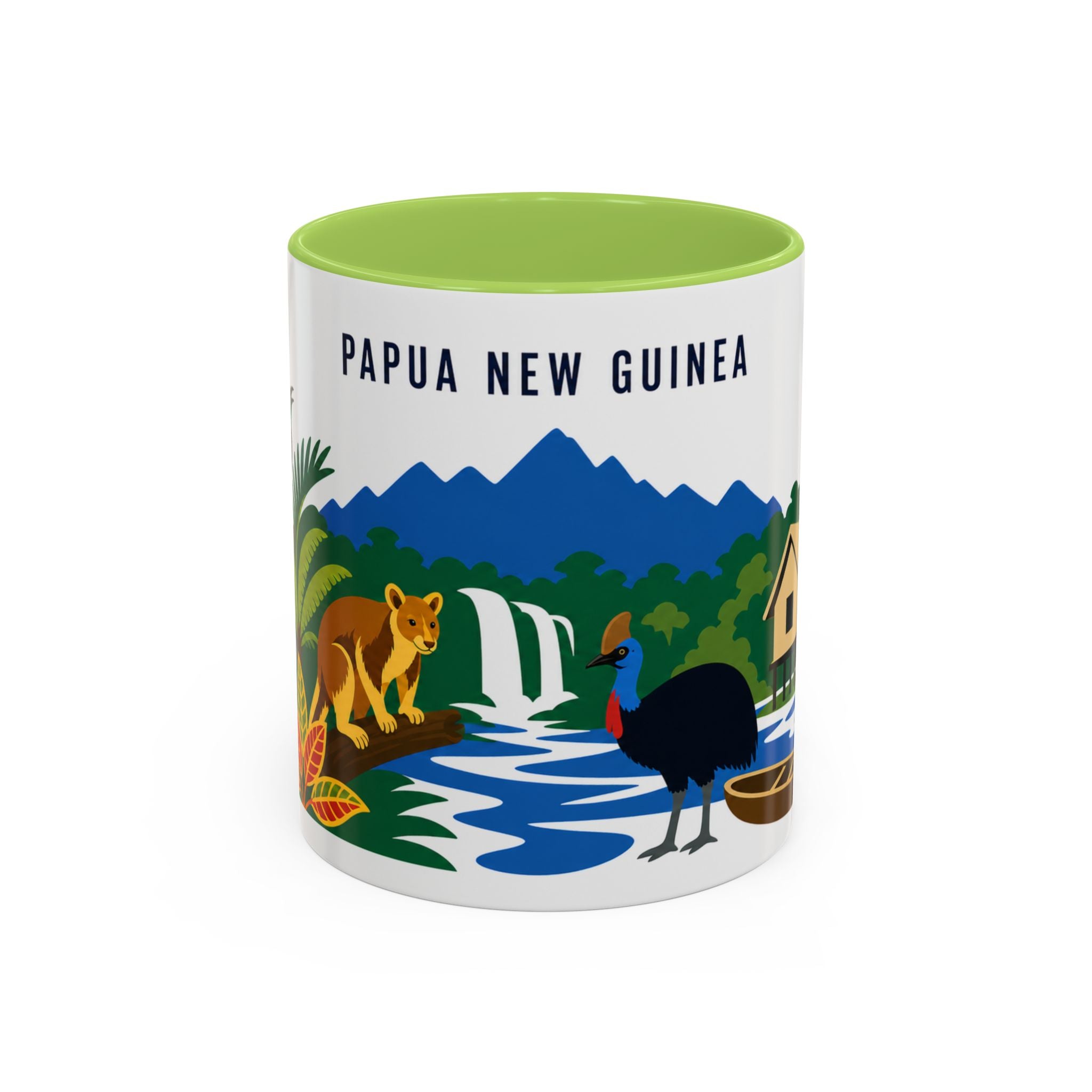 Papua New Guinea Coffee Mug | Travel Souvenir Accent Mug | Country Gift Ceramic Cup 11oz 15oz