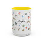 Angkor Christmas Mug | Watercolor Travel Souvenir | Holiday Gift | Accent Ceramic Coffee Cup 11oz 15oz