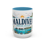 Maldives Coffee Mug | Travel Destination Souvenir Gift | Accent Color Ceramic 11oz 15oz