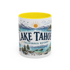Lake Tahoe Mug, California Nevada Travel Souvenir, Bucket List Gift, Accent Ceramic Coffee Mug 11oz 15oz