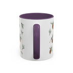 Maine White Pine Cone and Tassel Mug, State Flower Floral Coffee Cup, 11oz Botanical Gift