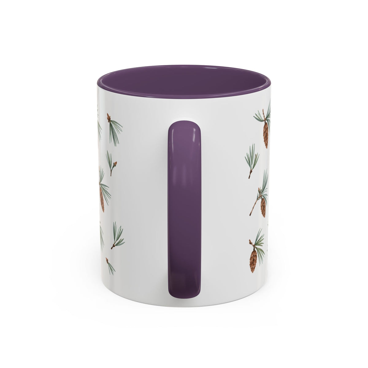 Maine White Pine Cone and Tassel Mug, State Flower Floral Coffee Cup, 11oz Botanical Gift