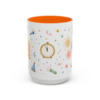 New Year Midnight Mug | Candle Firework Watercolor Party Gift | Accent Cup 11oz 15oz