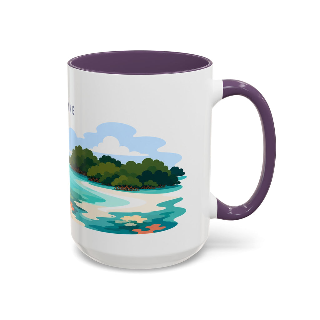 Biscayne National Park Coffee Mug | Solid Color Block Park Souvenir | 11oz 15oz Accent Mug