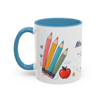 Personalized First Year Teacher Mug | Custom Name Pencil Coffee Cup