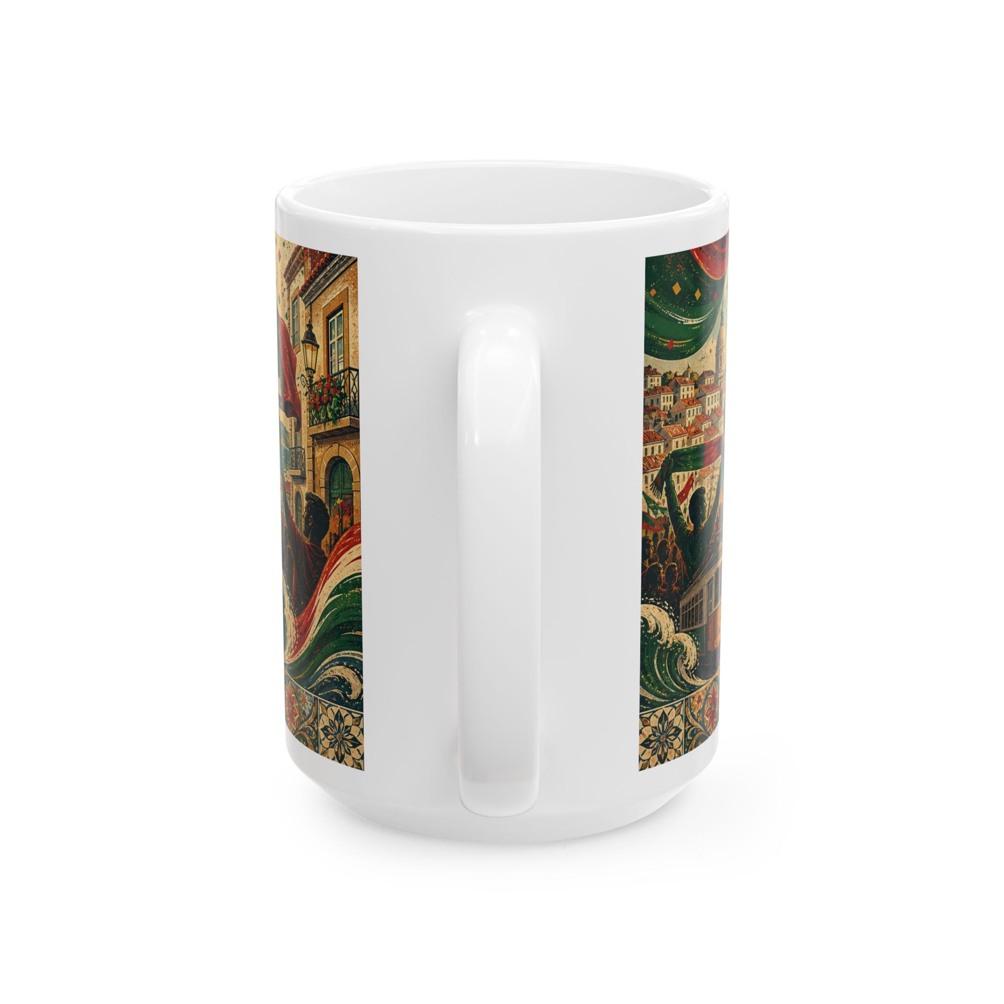 Portugal Soccer Spirit Coffee Mug | Soccer Fan Gift | Ceramic 11oz 15oz Match Day Cup
