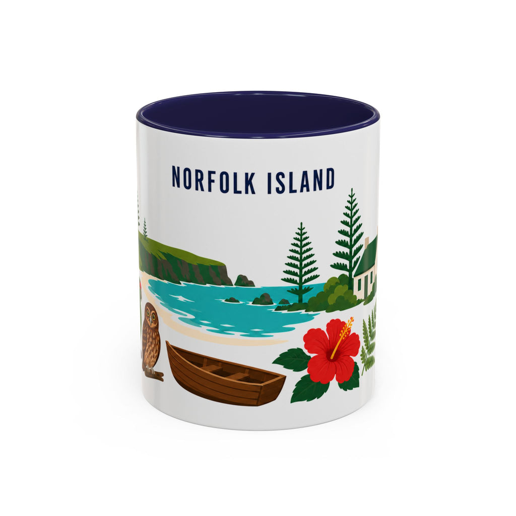 Norfolk Island Coffee Mug | Travel Souvenir Accent Mug | Country Gift Ceramic Cup 11oz 15oz