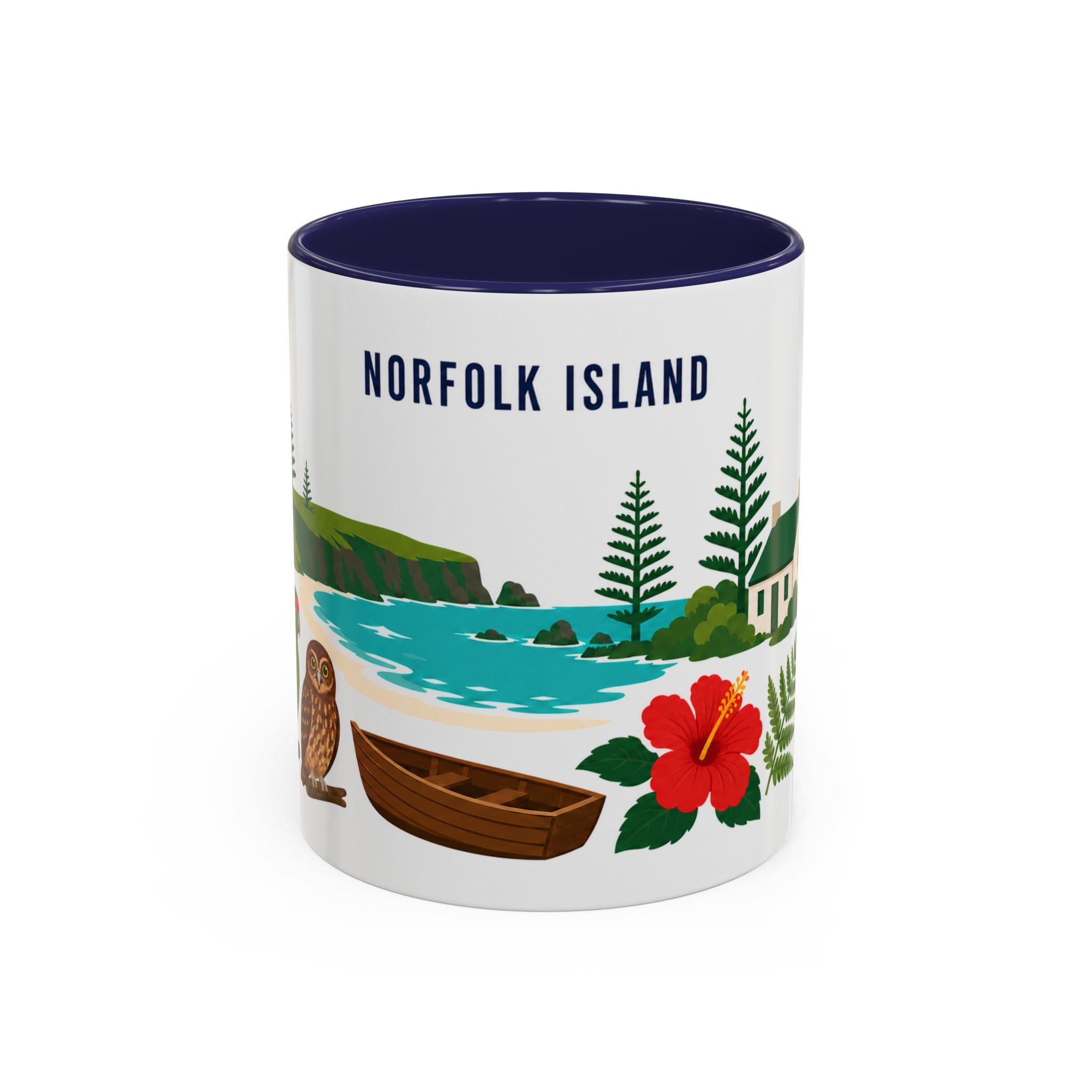 Norfolk Island Coffee Mug | Travel Souvenir Accent Mug | Country Gift Ceramic Cup 11oz 15oz