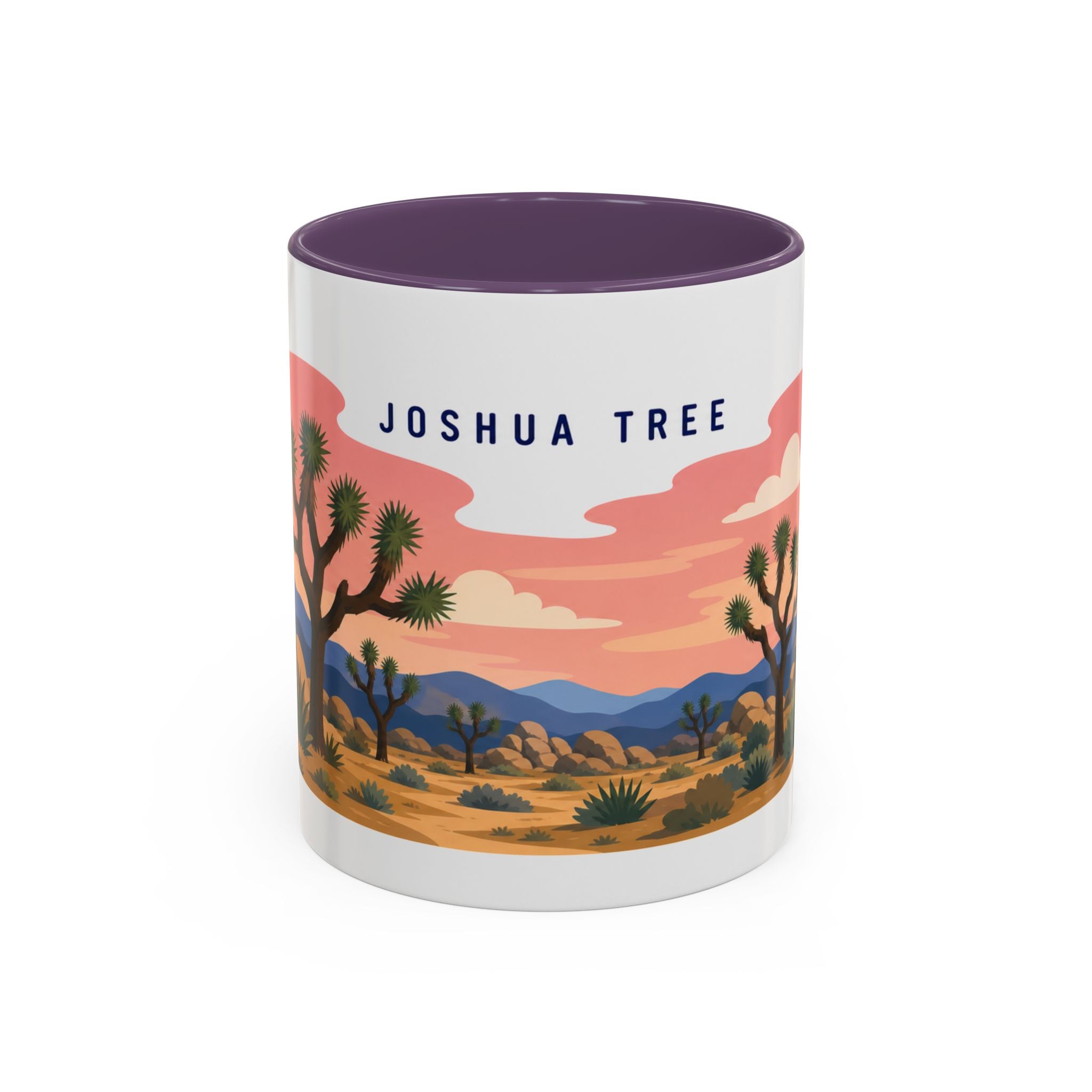 Joshua Tree National Park Coffee Mug | Solid Color Block Park Souvenir | 11oz 15oz Accent Mug