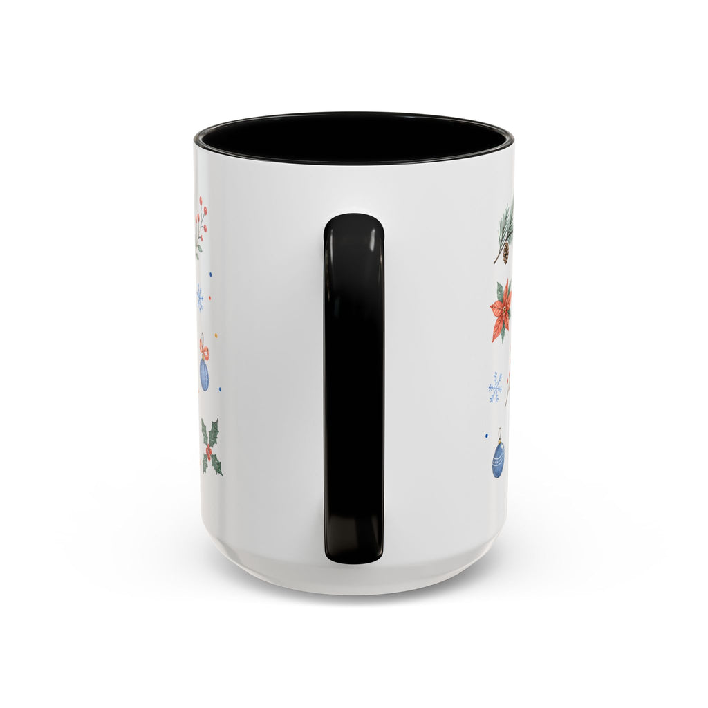 Woodland Christmas Mug | Deer Bird Watercolor Holiday Gift | Accent Cup 11oz 15oz