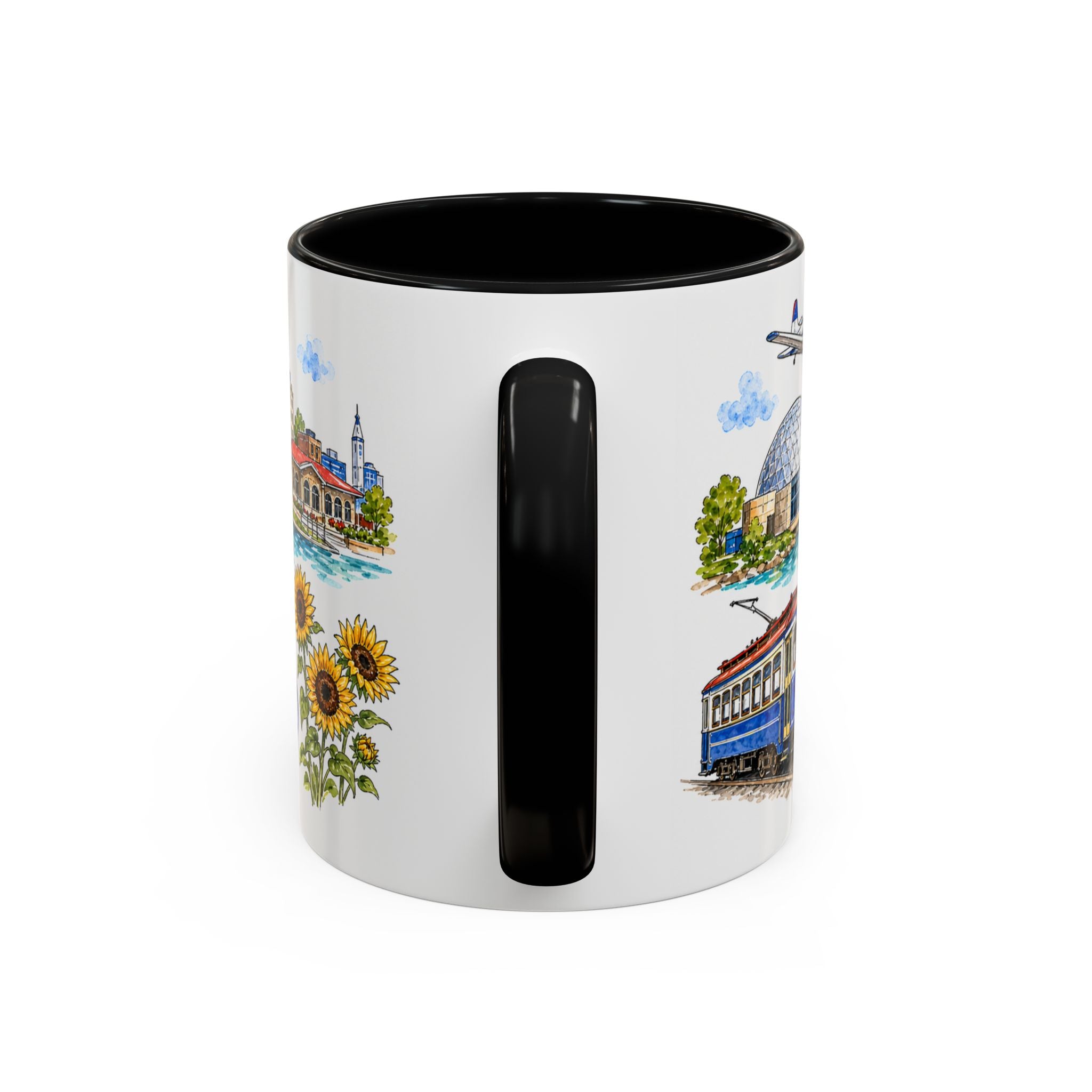 Wichita Illustrated Travel Mug | City Souvenir Accent Coffee Mug | 11oz 15oz Ceramic Cup
