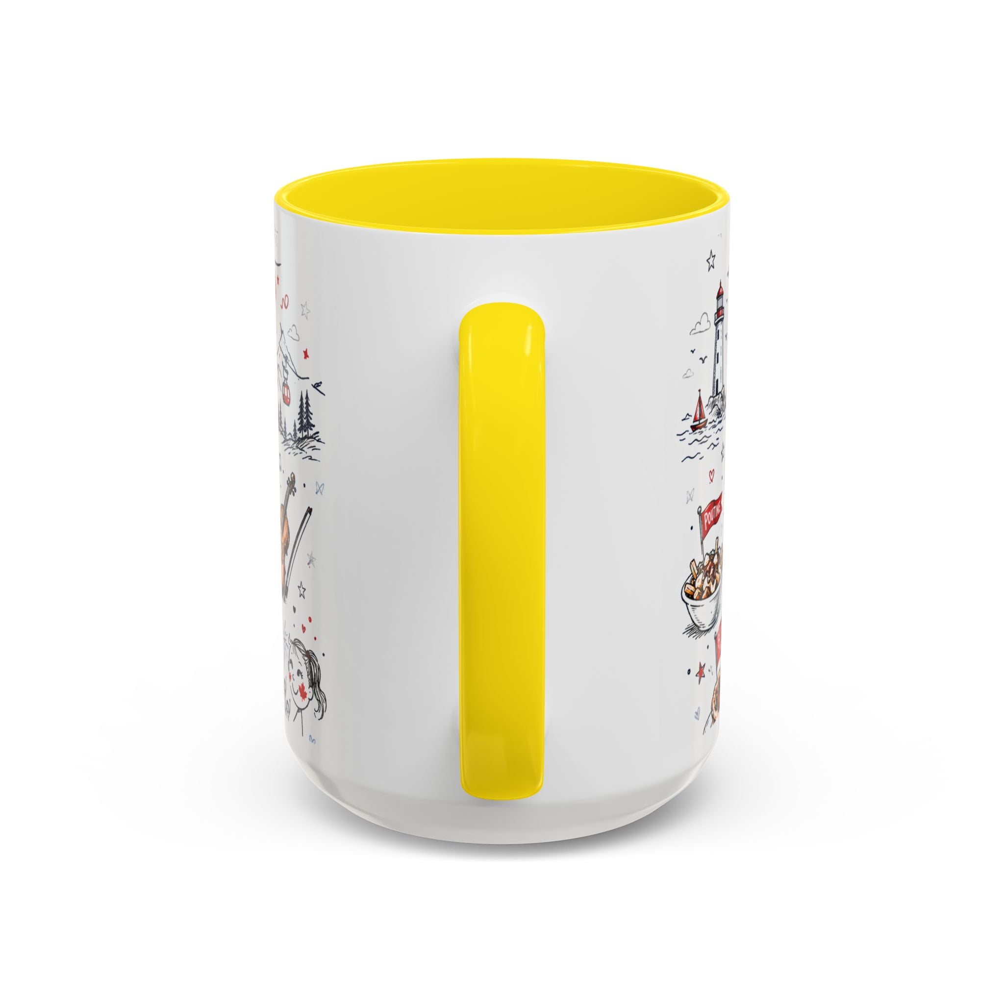 Canada Day Coffee Mug | Canadian Pride Gift | Accent Color Ceramic 11oz 15oz