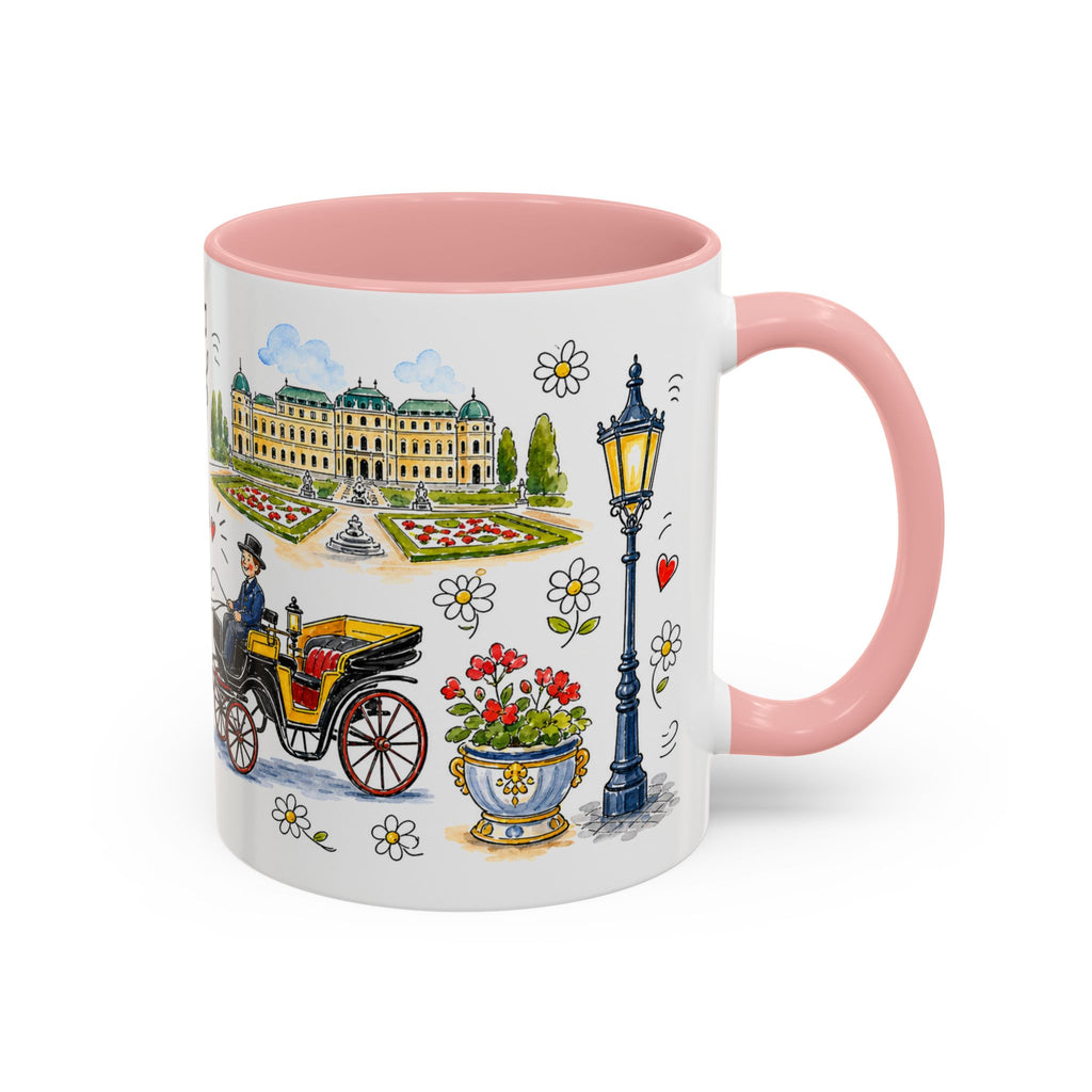 Vienna Travel Mug | European City Souvenir Accent Coffee Mug | 11oz 15oz Ceramic Cup