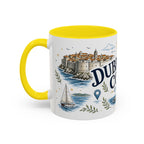Dubrovnik Coast Coffee Mug | Travel Destination Souvenir Gift | Accent Color Ceramic 11oz 15oz