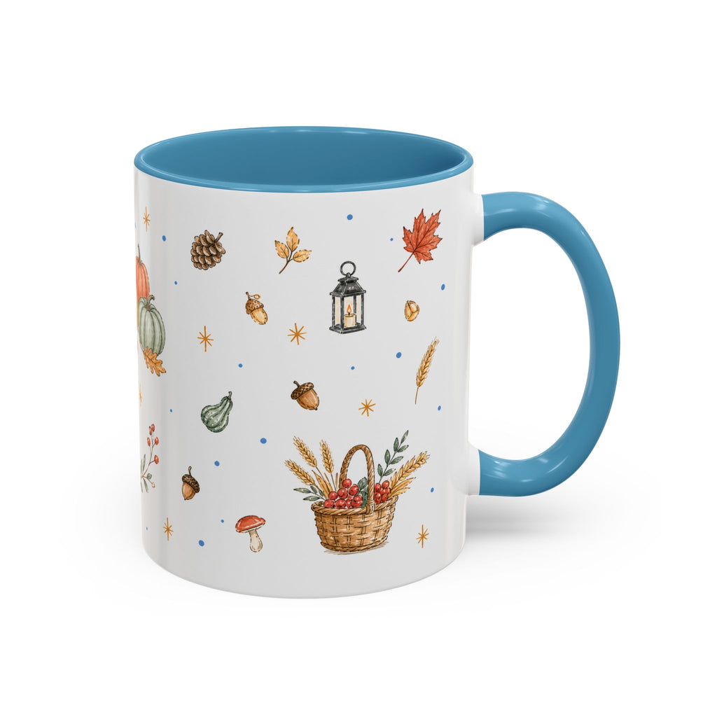 Thanksgiving Turkey Mug | Friendly Woodland Watercolor Gift | Autumn Accent Cup 11oz 15oz