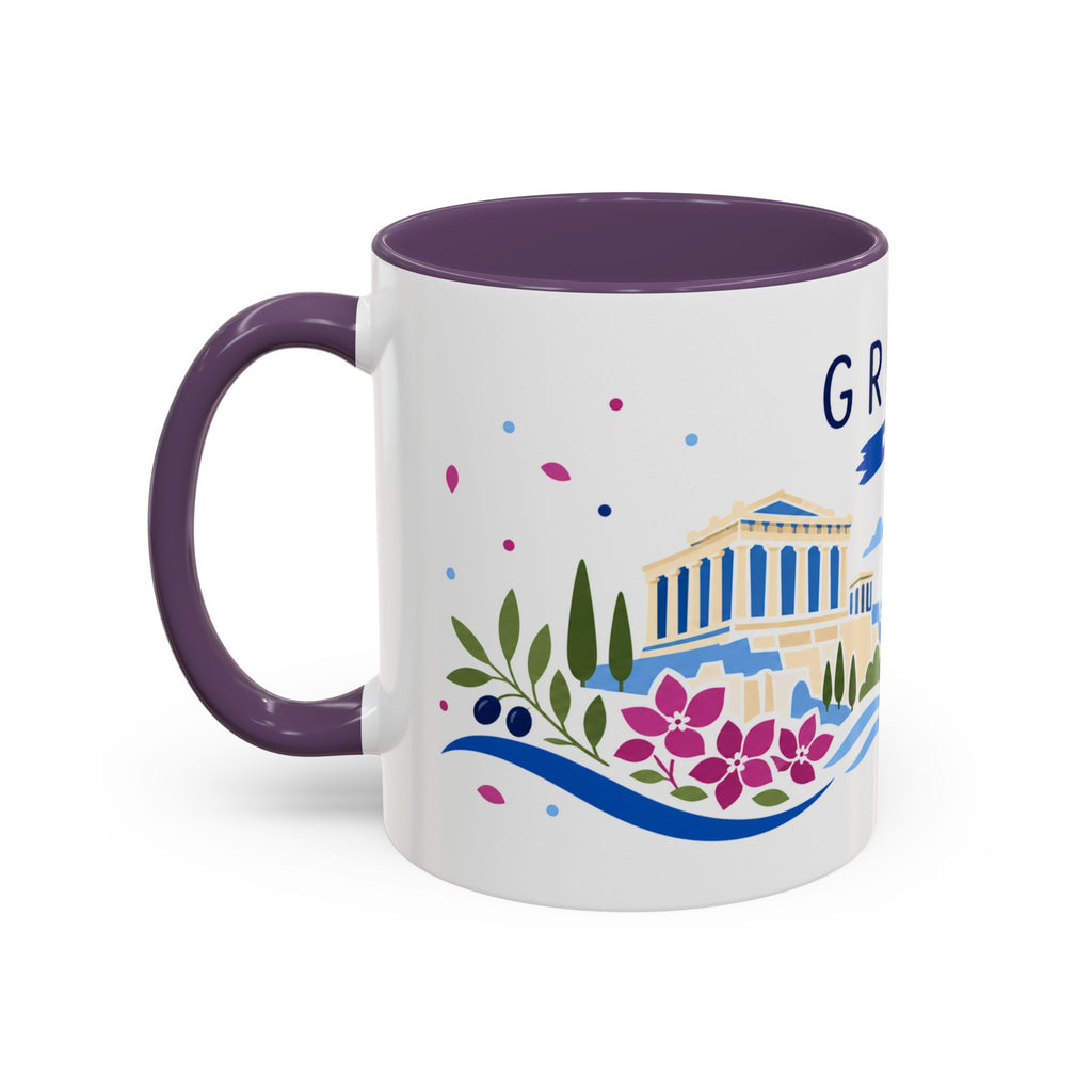Greece Coffee Mug | Travel Souvenir Accent Mug | Country Gift Ceramic Cup 11oz 15oz