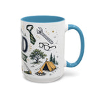 Dad The Legend Coffee Mug | Father's Day Gift for Dad | Accent Color Ceramic 11oz 15oz