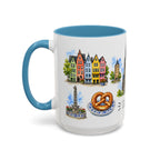 Cologne Illustrated Travel Mug | City Souvenir Accent Coffee Mug | 11oz 15oz Ceramic Cup