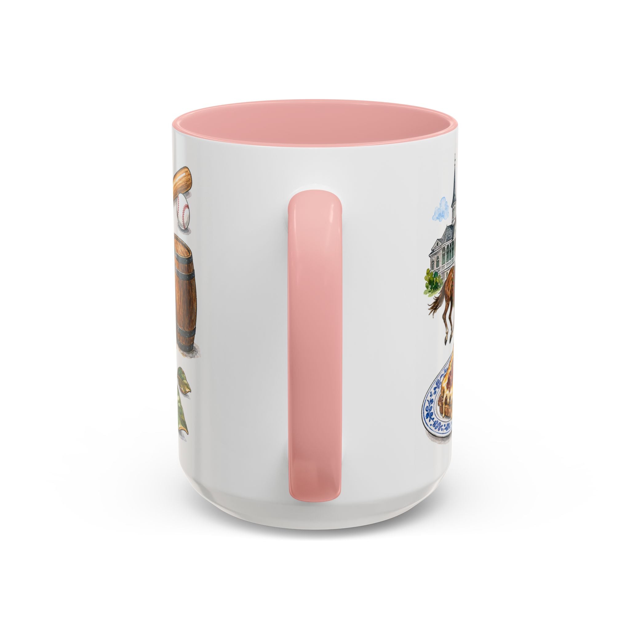 Louisville Illustrated Travel Mug | City Souvenir Accent Coffee Mug | 11oz 15oz Ceramic Cup
