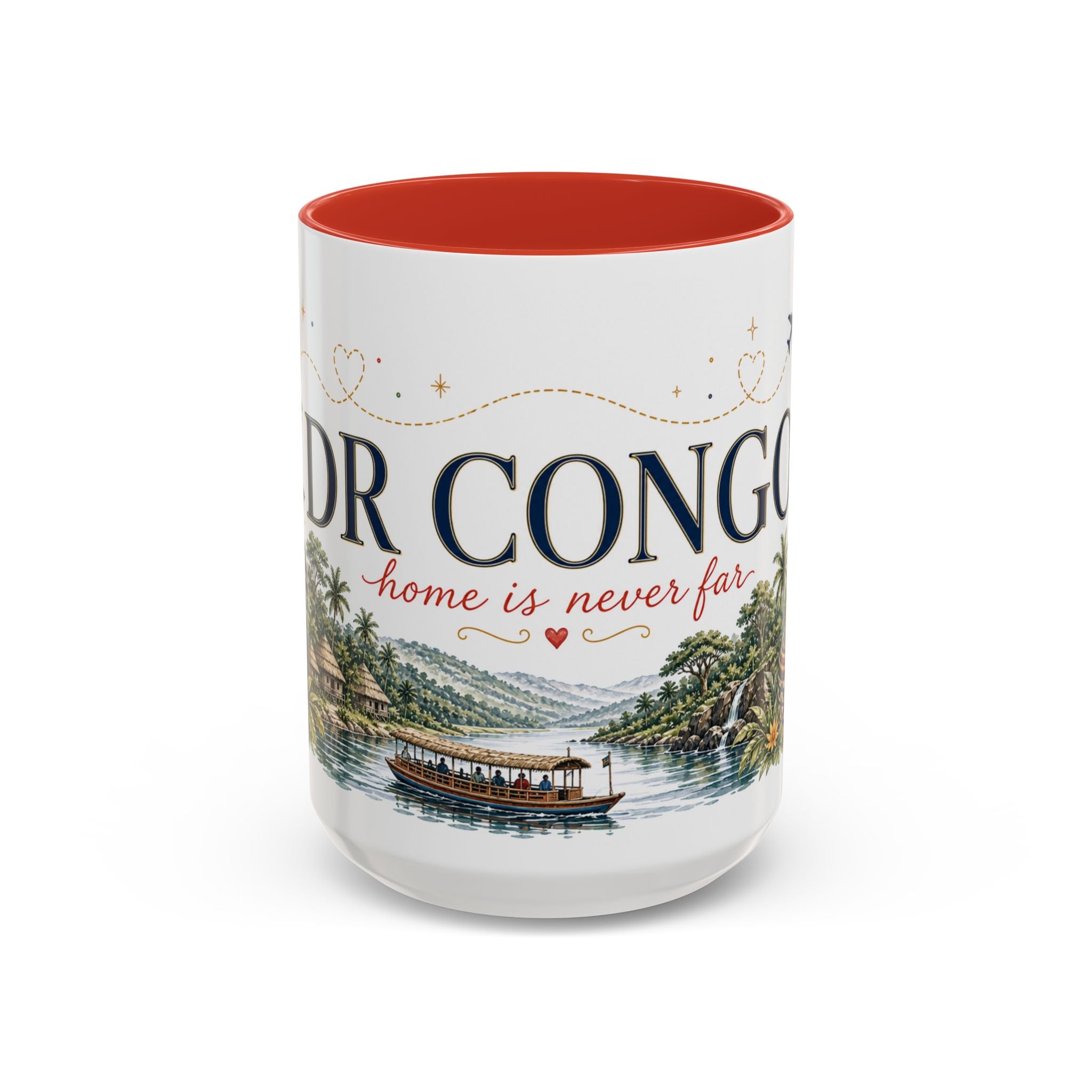 DR Congo Home Country Mug | Moving Away Gift | Long Distance Friendship | 11 oz 15 oz Accent Mug
