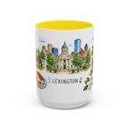 Lexington Illustrated Travel Mug | City Souvenir Accent Coffee Mug | 11oz 15oz Ceramic Cup