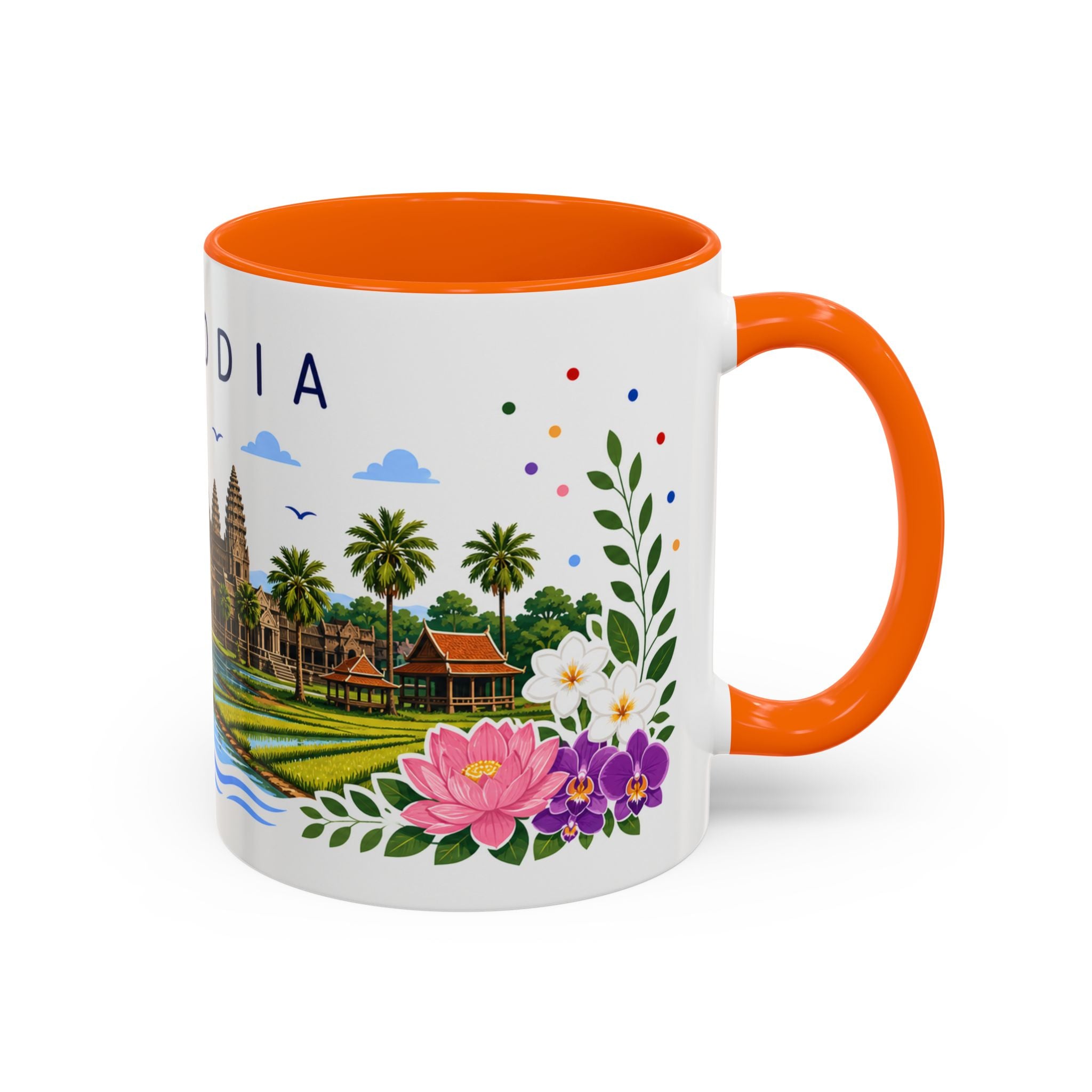 Cambodia Coffee Mug | Travel Souvenir Accent Mug | Place Gift Ceramic Cup 11oz 15oz