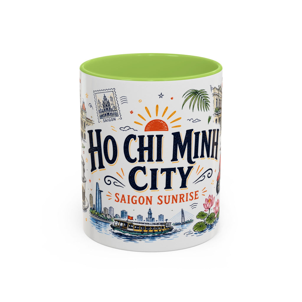 Ho Chi Minh City Coffee Mug | Vietnam Souvenir Travel Gift | Accent Color Ceramic 11oz 15oz