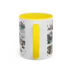 Glacier Coffee Mug | National Park Hiking Montana Gift | Accent Color Ceramic 11oz 15oz
