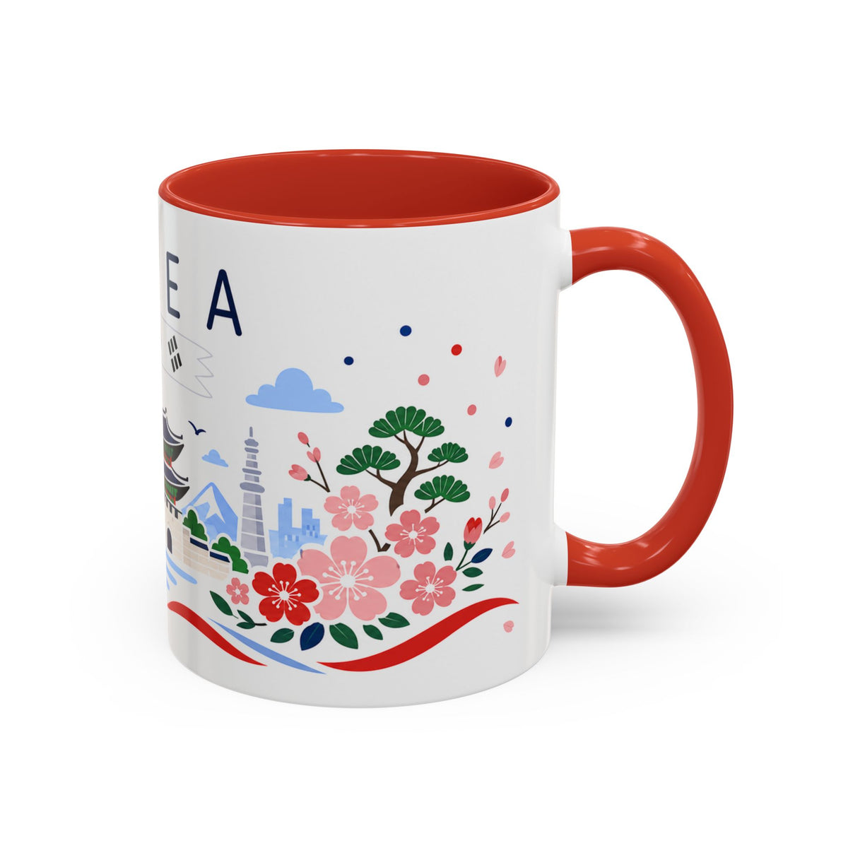 South Korea Coffee Mug | Travel Souvenir Accent Mug | Country Gift Ceramic Cup 11oz 15oz